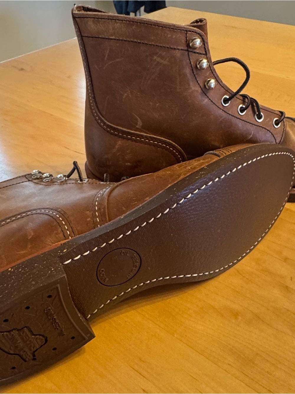 Red Wing Iron Ranger 8111 Amber Harness Leather Boots - Size 10.5 D